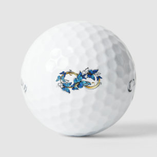 Pelotas De Golf Símbolo infinito de mariposas Morpho azules