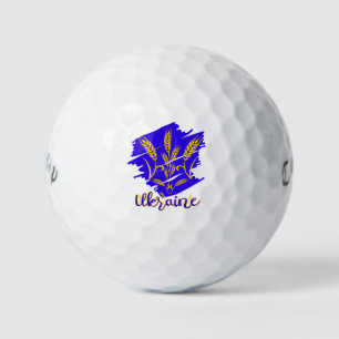 Pelotas De Golf Símbolo nacional ucraniano tryzub hecho de oído de