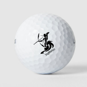 Pelotas De Golf Símbolo y Rótulo sagitario zodiaco