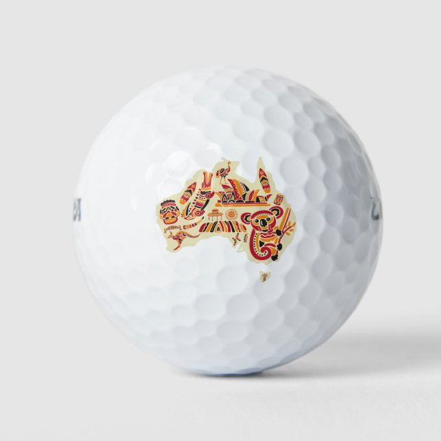 Pelotas De Golf Símbolos de Australia (Anverso)