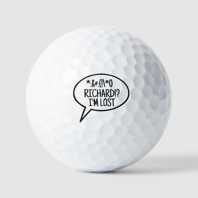Pelotas De Golf Símbolos de barro de globo de historieta Golfer Lo (Anverso)