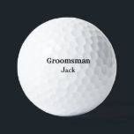 Pelotas De Golf SIMPLE MINIMAL añada tu nombre personalizado groom<br><div class="desc">diseño</div>