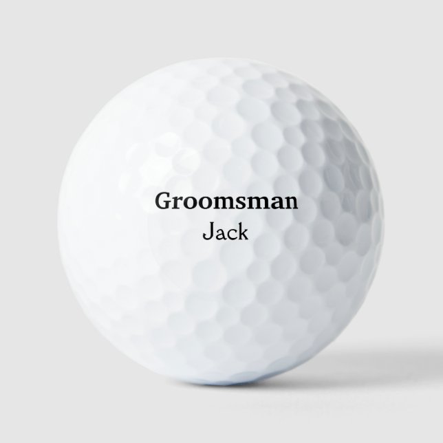 Pelotas De Golf SIMPLE MINIMAL añada tu nombre personalizado groom (Anverso)