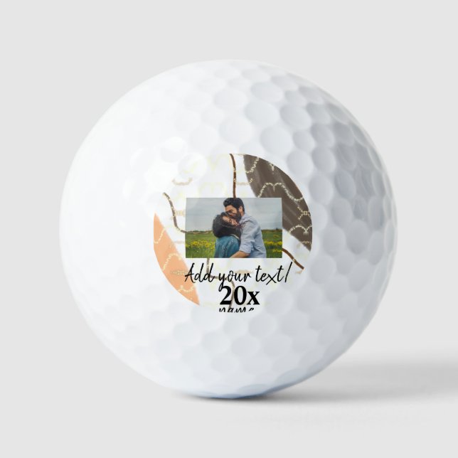 Pelotas De Golf simple mínimo de nombres personalizados monograma  (Anverso)