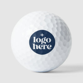 Pelotas De Golf Simple Modern Blue Logo