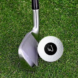 Pelotas De Golf Simple Moderno W (inicial editable) Monogramado