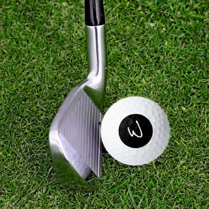 Pelotas De Golf Simple Moderno W (inicial editable) Monogramado