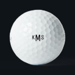 Pelotas De Golf Simple negrita Monograma Titular Pro V1<br><div class="desc">Botas de golf monocasco de letra negrita simple. Personalizado. Regalo. Pareja. Boda. Titleist Pro V1.</div>