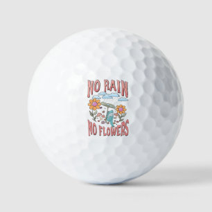 Pelotas De Golf "Sin lluvia, sin flores"   Floral inspiradora