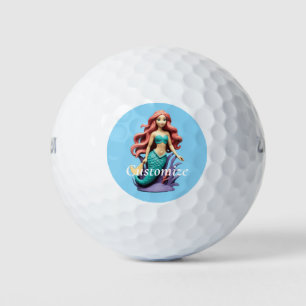 Pelotas De Golf Sirena pelirroja linda Thunder_Cove