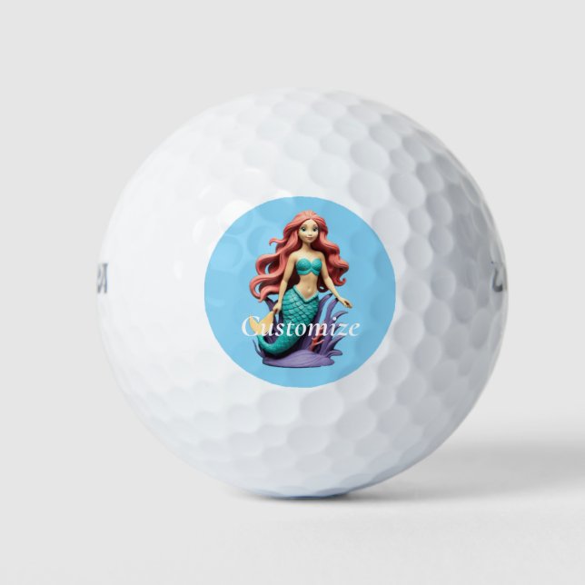 Pelotas De Golf Sirena pelirroja linda Thunder_Cove (Anverso)