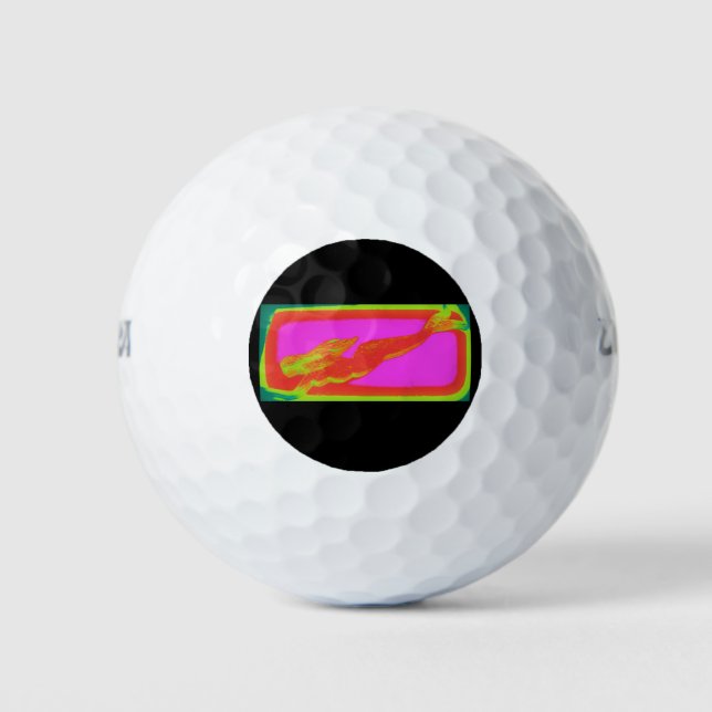 Pelotas De Golf sirena roja de natación (Anverso)