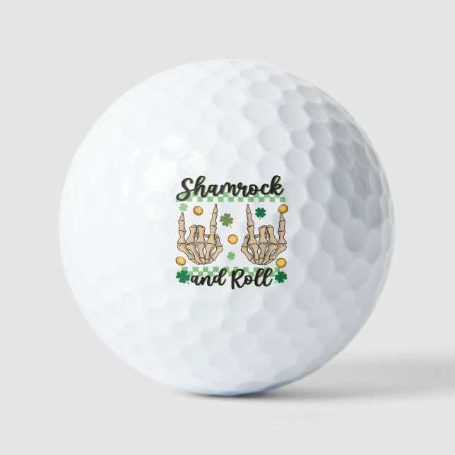 Pelotas De Golf Skeleton de mano de Shamrock y Roll (Anverso)