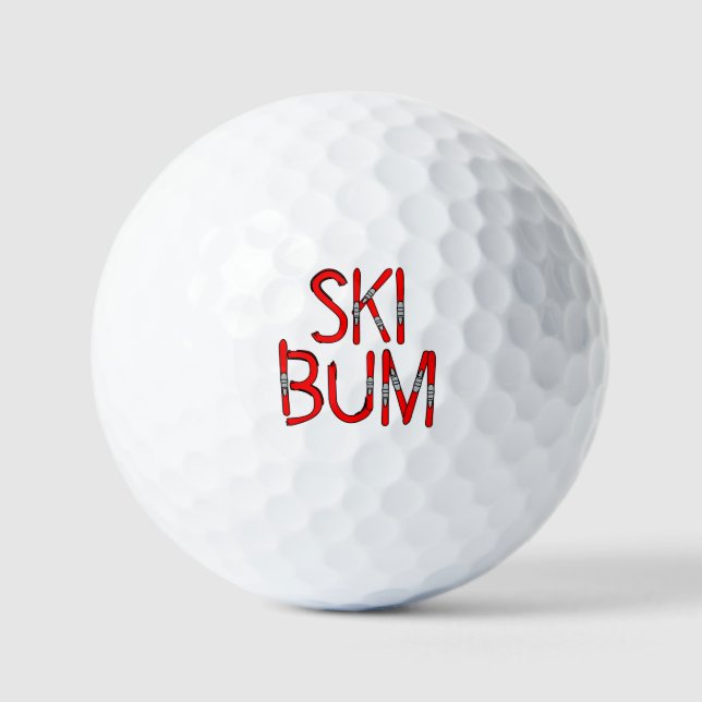 Pelotas De Golf Ski Bum Ski (Anverso)