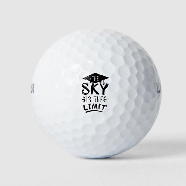 Pelotas De Golf Sky es el límite de títulos de graduación intelige (Anverso)