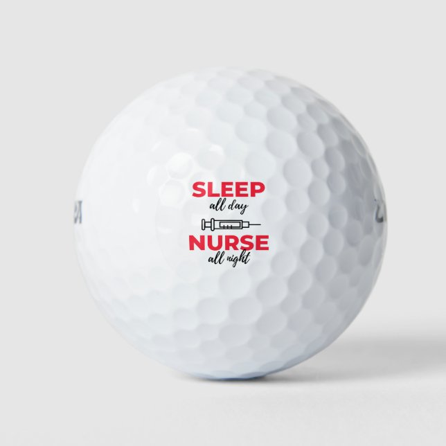 Pelotas De Golf Sleep All Day Nurse All Night 2 (Anverso)