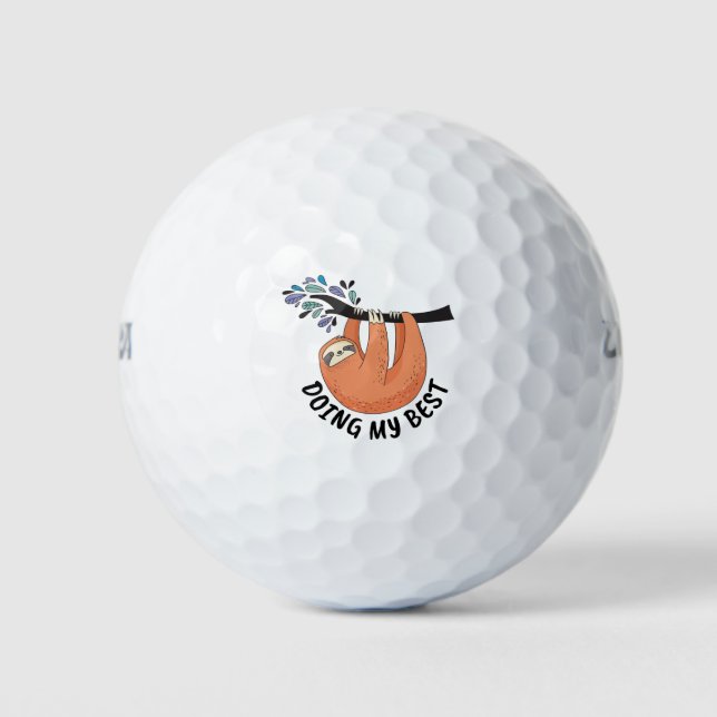 Pelotas De Golf Sloth Doing My Best (Anverso)