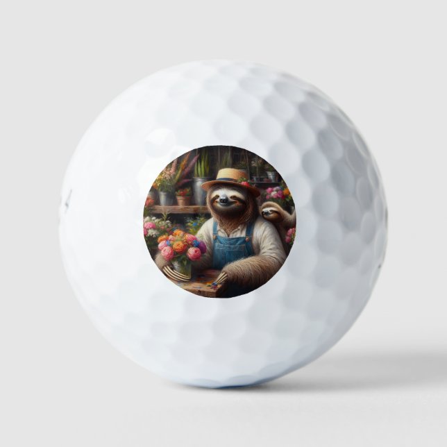 Pelotas De Golf Sloth Florist (Anverso)