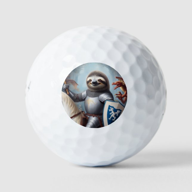 Pelotas De Golf Sloth Knight contra los dragones (Anverso)