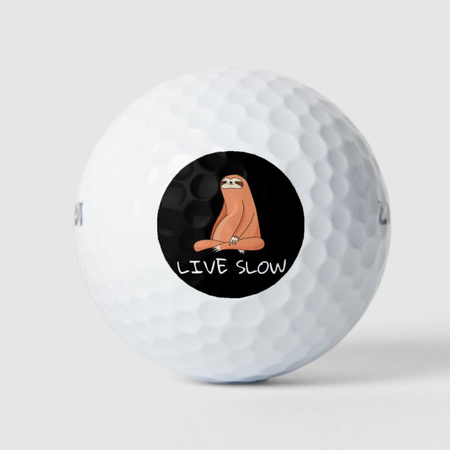 Pelotas De Golf Sloth Live Slow (Anverso)