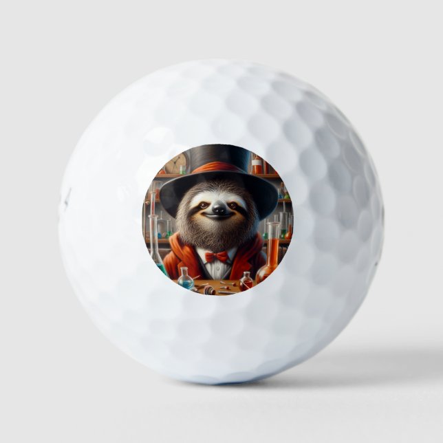 Pelotas De Golf Sloth Mad Scientist (Anverso)