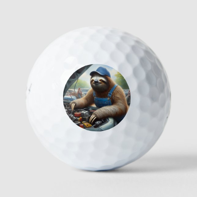 Pelotas De Golf Sloth Mechanic (Anverso)