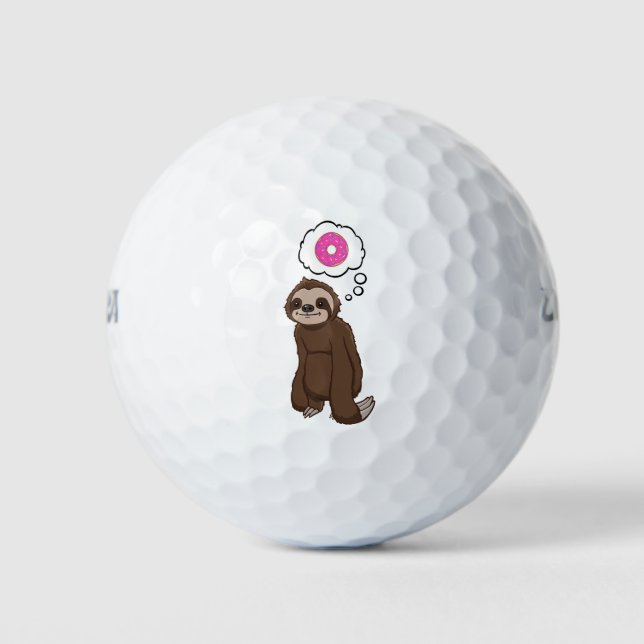 Pelotas De Golf Sloth Pink Donut (Anverso)