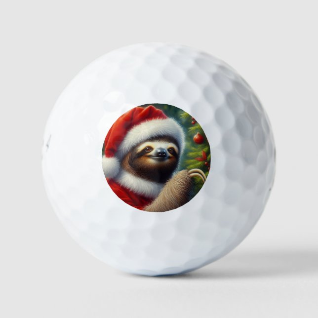 Pelotas De Golf Sloth Santa Claus (Anverso)
