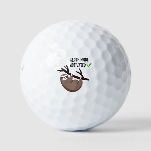 Pelotas De Golf Sloth Says | Modo de ranura activado (Anverso)