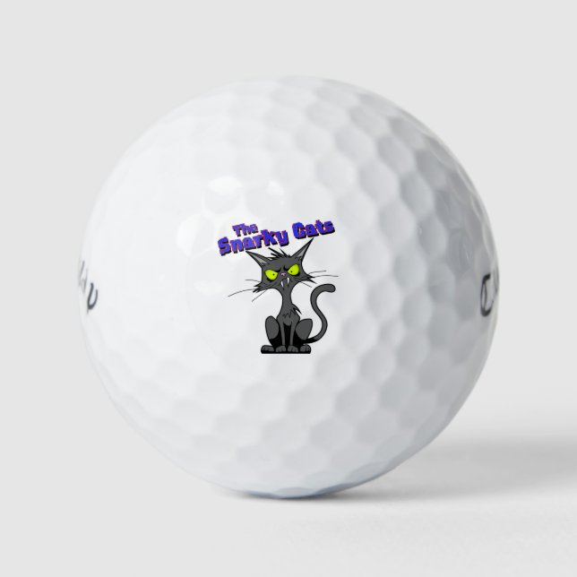 Pelotas De Golf Snarky Cats Golf Balls (Anverso)
