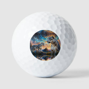 Pelotas De Golf Snow Leopard Castle Sunrise reflector