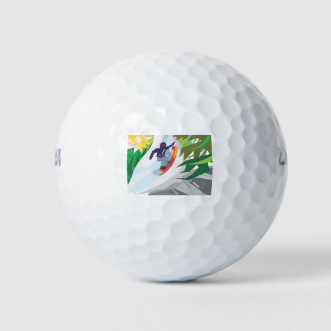 Pelotas De Golf Snowboard (Anverso)