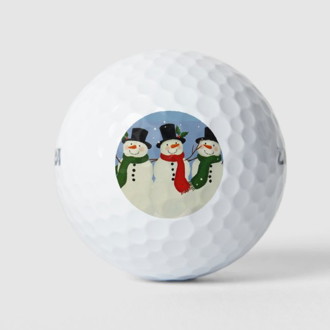 Pelotas De Golf Snowmen (Anverso)
