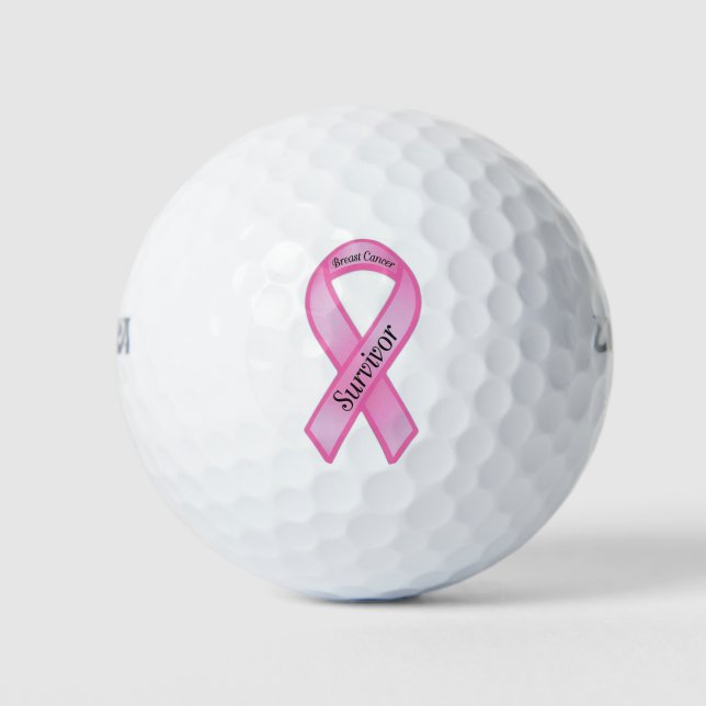 Pelotas De Golf Sobreviviente del cáncer de mama (Anverso)