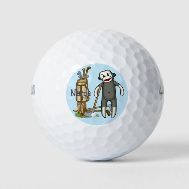 Pelotas De Golf Sock Monkey Golf (Anverso)