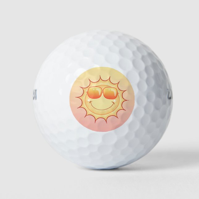 Pelotas De Golf Sol sonriente (Anverso)