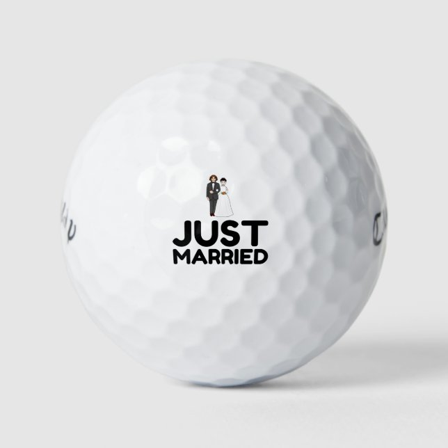 PELOTAS DE GOLF SOLO BODA CASADO BRIDE GROOM (Anverso)
