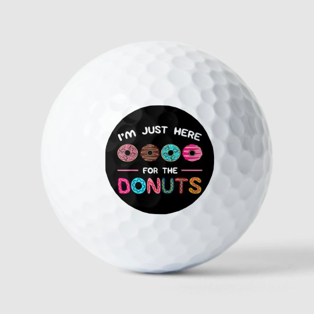 Pelotas De Golf Sólo estoy aquí por el dulce de donuts Doughnut (Anverso)