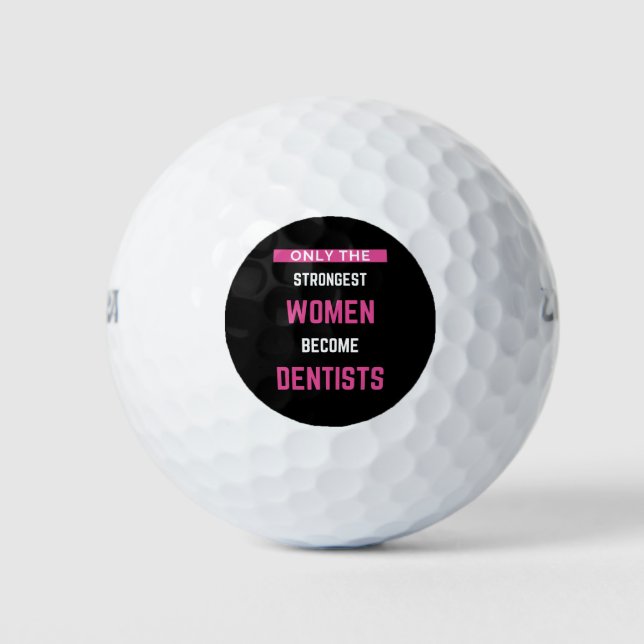Pelotas De Golf Sólo Las Mujeres Más Fuertes Se Convierten En Dent (Anverso)