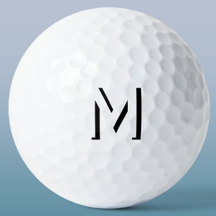 Pelotas De Golf Sombra de caída inicial monograma simple personali