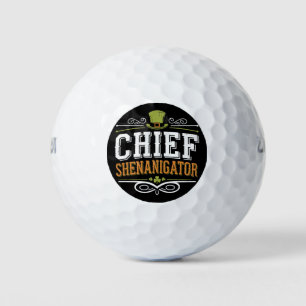 Pelotas De Golf Sombrero Retro de Duende Afortunado Jefe Shenaniga
