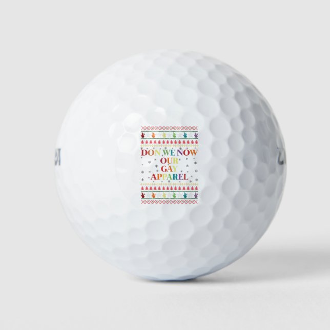 Pelotas De Golf ¿Somos nuestros Navidades gay de ropa gay? (Anverso)