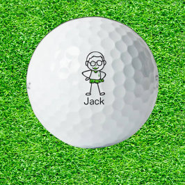 Pelotas De Golf Son adorables doodle stick personas
