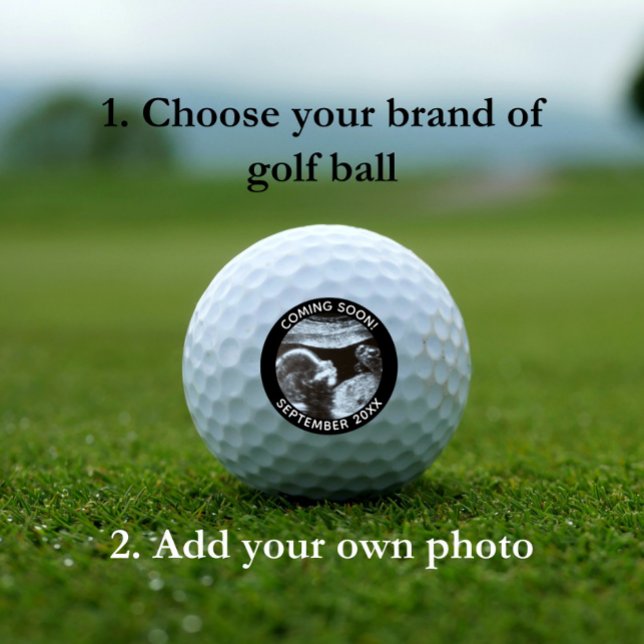 Pelotas De Golf Sonograma revelador de Invitación de embarazo (Subido por el creador)