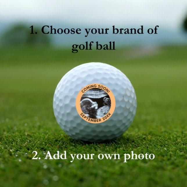 Pelotas De Golf Sonograma revelador de Invitación de embarazo (Subido por el creador)