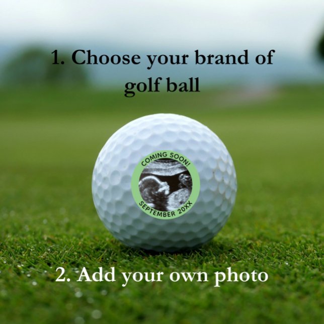 Pelotas De Golf Sonograma revelador de Invitación de embarazo (Subido por el creador)