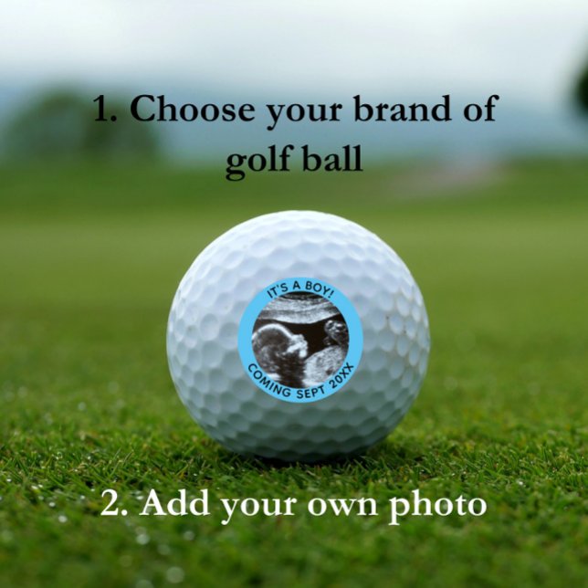 Pelotas De Golf Sonograma revelador de Invitación de embarazo (Subido por el creador)