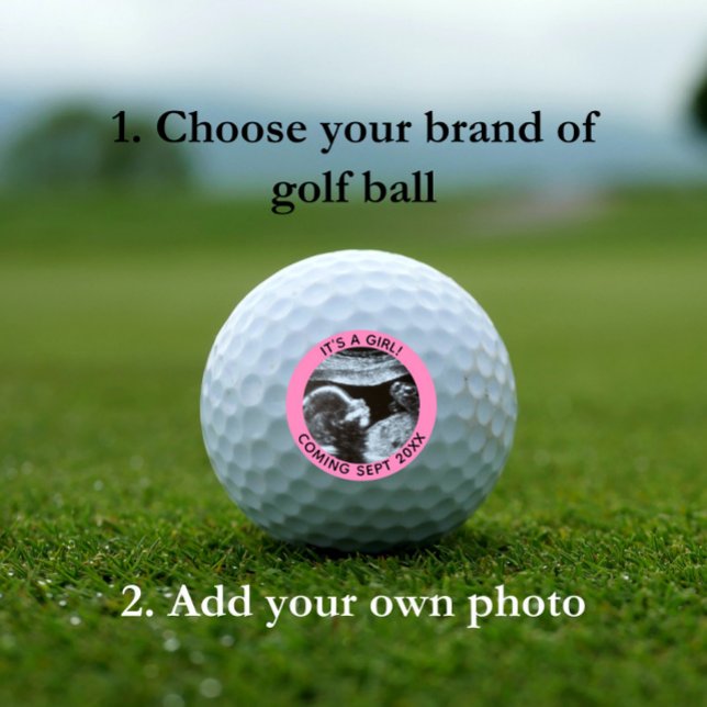 Pelotas De Golf Sonograma revelador de Invitación de embarazo (Subido por el creador)