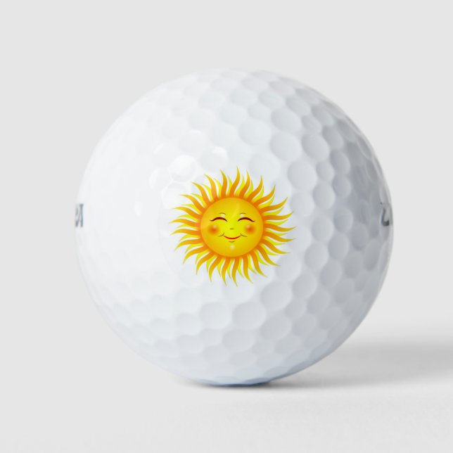 Pelotas De Golf Sonriente sol (Anverso)