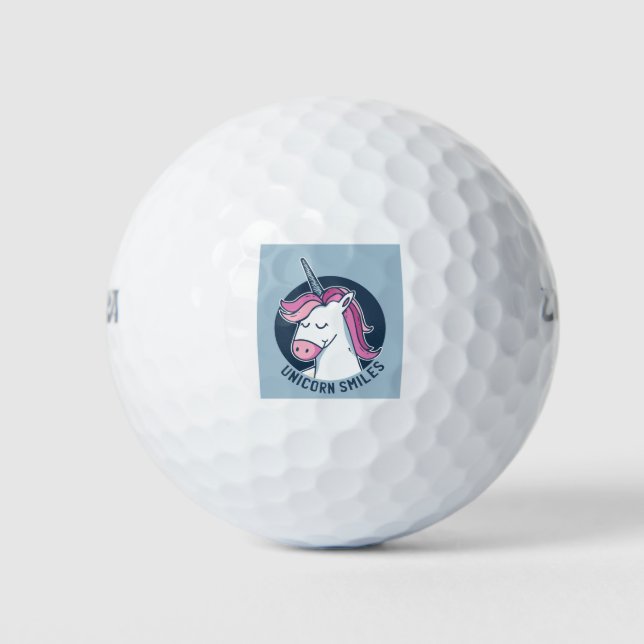 Pelotas De Golf Sonrisas de Unicorn (Anverso)